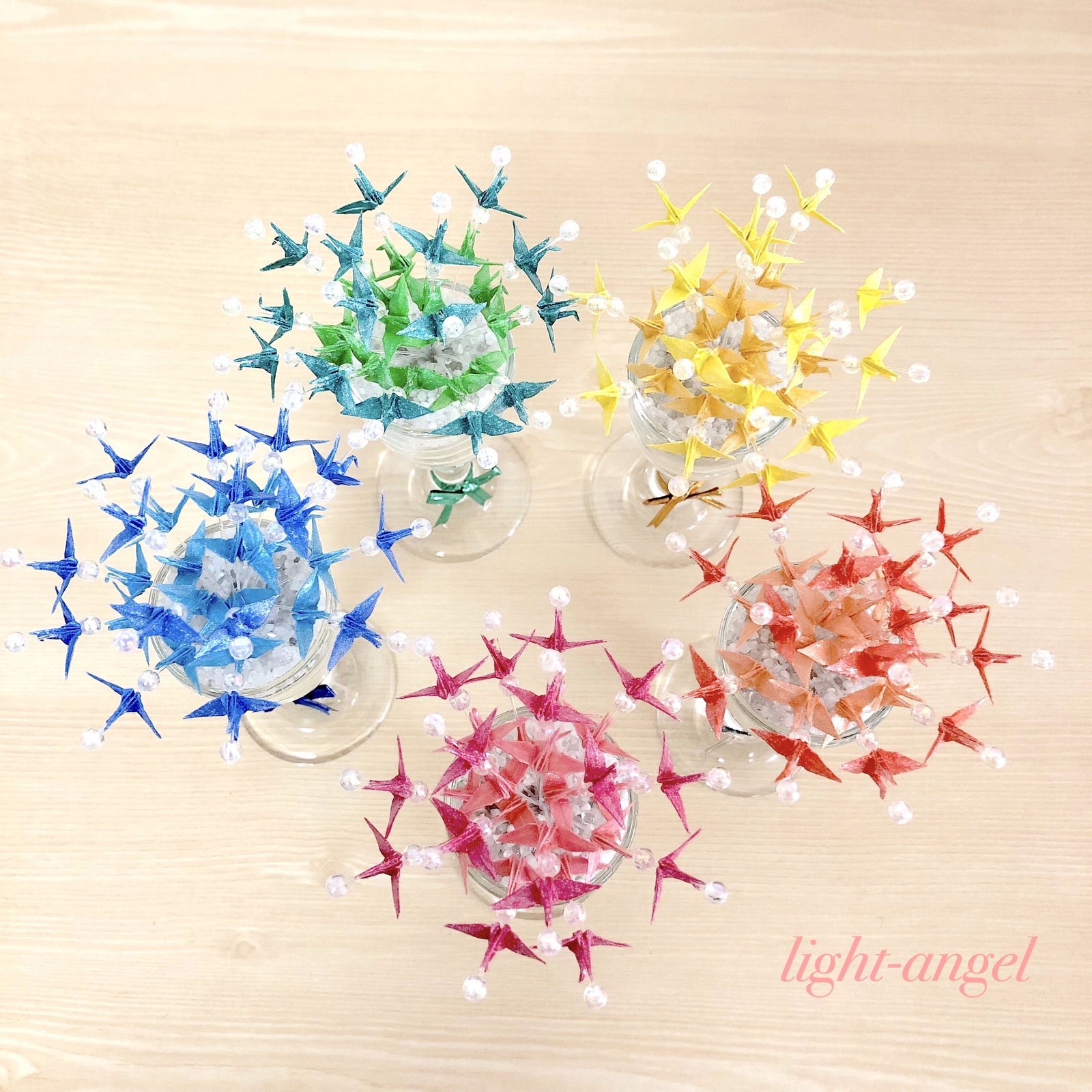 カラフル5点セット✨幸運の折り鶴フラワー✨】 - LIGHT-ANGEL'S