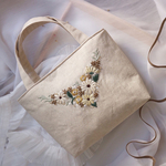 再販2【フランス刺繍】ファスナートートバッグ