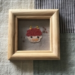 赤鬼くんの刺繍ミニ額