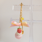 パステルカラーのカップケーキバックチャーム