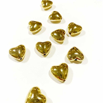 【10pcs gold #8】ハートビーズパーツ