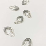 【6pcs gray #1】変形クリアグラデーションミニパーツ