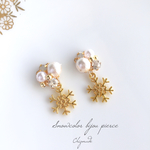冬模様❤︎大人かわいい❤︎コットンパールandビジューピアス