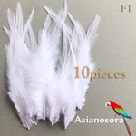 入荷【F01白】高品質　羽根 10枚 フェザー　ピアス　アクセサリー パーツ　羽　素材　鳥