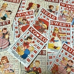 (再販×11)バレンタインビンゴカード＊ジャンクジャーナル＊コラージュ素材＊コラージュペーパー