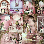 (再販×3)アリスのジャーナルペーパーR＊紙モノ＊コラージュ素材＊コラージュペーパー