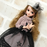 リカちゃんサイズ　22cmドールサイズ　rosy black