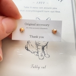 小さい箱ピアス　樹脂ピアス