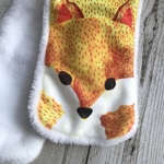 キツネのふわふわキッズマフラー（平イエロー）