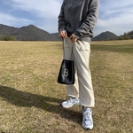 ■black レザー巾着Ｂバック ■アルファベットB