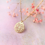 18k, 22k vermeil -coquillage orné d'arabesques florales- ネックレス アラベスク ヴェルメイユ 