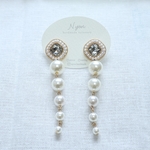 💛SALE💛5連パールのビジューピアス ❥