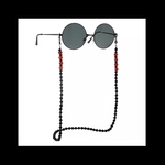 【beads_bk&red@code_holder 眼鏡チェーン。】ビーズ ブラック レッド コードフォルダー チェーン 闇 メンズ ダーク ゴシック パンク ロック  病みかわいい 韓国 メガネ