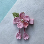 桜　ベビー　クリップ　つまみ細工