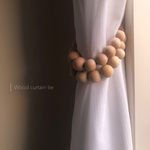 wood curtain tie