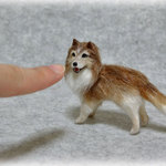 ミニチュア コリー 犬 ドールハウスに シェルティ 羊毛フェルト 