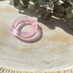 glass ring frost pink 約9号