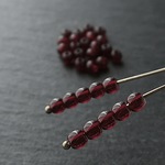 つぶつぶガーネット　チェコビーズ　3mm 30個