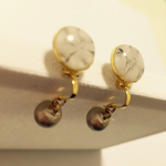 流行♢大理石×beigepearl  ピアス
