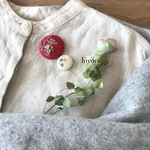 刺繍ブローチ　2個セット