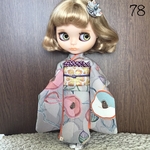 No.78 アイシードール　ネオブライス振袖　椿草花　灰紫②