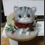 ＊Xmas　ねこちゃん×おうち　置物＊