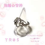 【TR05】指輪☆リング☆パーツ☆空枠☆貼付タイプ☆シルバー☆ルースやレジンに
