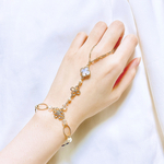 フィンガーブレスレット　flower【White】