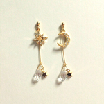 月と星のイヤリング・ピアス