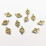 【シンプルコネクター】ジルコニア　小ぶり　コネクター　クリア　12×8mm   6個入り