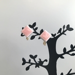 お試し価格　耳に優しい　耳が痛くなりにくい　ピンク色菱形美濃焼