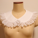 【つけ襟】～Angel's wing～＊ふわふわフリル＊真っ白な丸襟の付け襟|白|フリル|レース|丸襟|付け襟|付け衿|つけ衿
