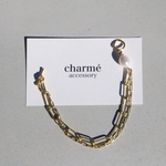 シンプルで上品な2連goldマンテルブレスレット
