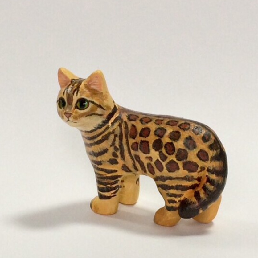 ベンガル猫の置物 - 猫ハウス | minne 国内最大級のハンドメイド