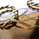 14KGF/ LIVE LOVE LAUGH BAR BRACELET