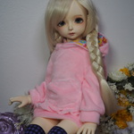 {送料込み}myoudoll 40センチサイズ　MDD　ぬいぐるみパーカー　らいとぴんく