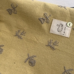 刺繍生地クリーム色＊ミニバッグ(兎タグ)