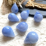 【6pcs】ベビーブルー❤︎マーブルドロップビーズ