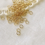 2.5g(約300pcs) 0.4*3mm 丸カン 18kgp  金具基礎パーツ m394