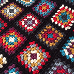 ブランケット Black × Multicolor【送料込】