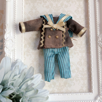 【2点セット】💚🤎チョコミントセーラー服🍫トップスとパンツ2点セット⭐︎オビツ11ねんどろいどどーる兼用