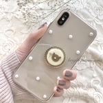 【1番人気♡】くまiPhoneケース♡ くまバンカーリング付きiPhoneケース　かすみ草ドライフラワー　iPhone13proケースなど