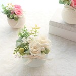送別などに♡手の平サイズ お手頃ミニ 青い ブルー アレンジメント お祝い コスパ 最強  送別 