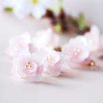 紫陽花ピアス/イヤリング＿ハナノメグミ（桜ピンク）