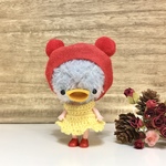 ミニアニマルドール♡モヘア仕立ての青い小鳥ちゃん♪ 