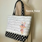 fuccaちゃん トートバッグ Lサイズ☆五線譜