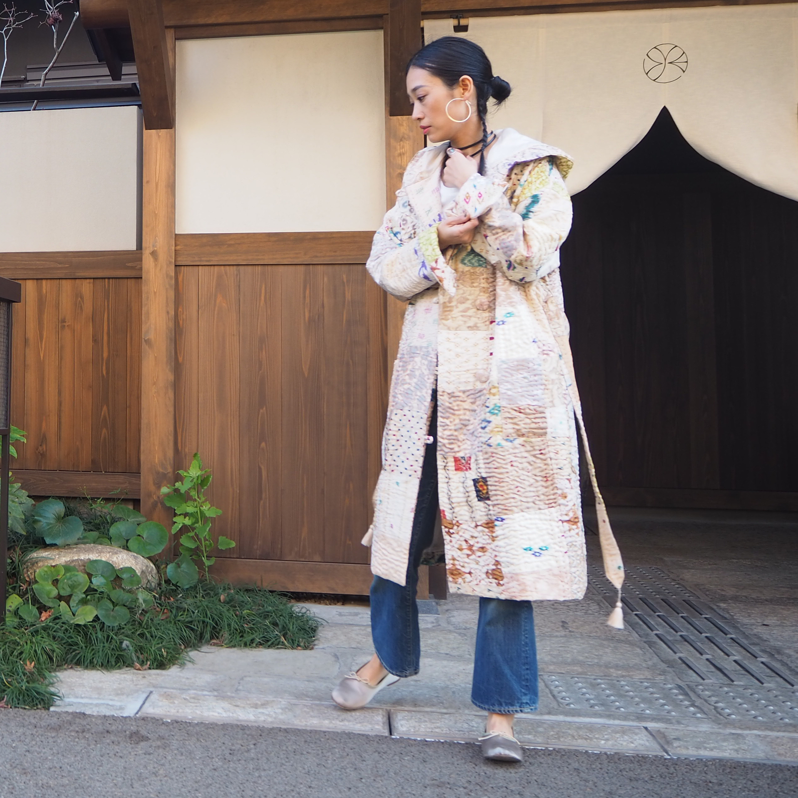 ラリーキルト　フーディガウン