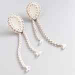 Tear Drop【レザーピアス】 “White”