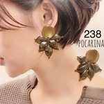 238…ゴールド×シルバー　イヤリング　ピアス　