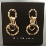 【2個 47×21mm】 ゴールド マルチ リング ピアス 金具 